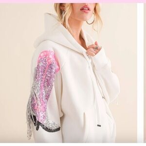 Blue b. Brides last ride sweatshirt white size large